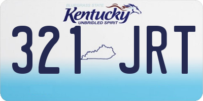 KY license plate 321JRT