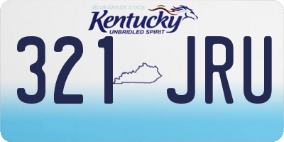 KY license plate 321JRU