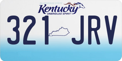 KY license plate 321JRV
