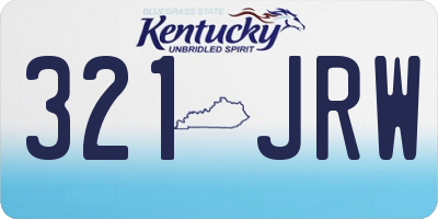 KY license plate 321JRW