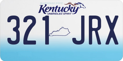 KY license plate 321JRX