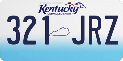 KY license plate 321JRZ