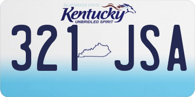 KY license plate 321JSA
