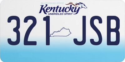 KY license plate 321JSB