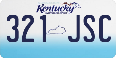 KY license plate 321JSC
