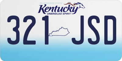 KY license plate 321JSD