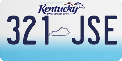 KY license plate 321JSE