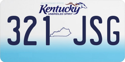 KY license plate 321JSG