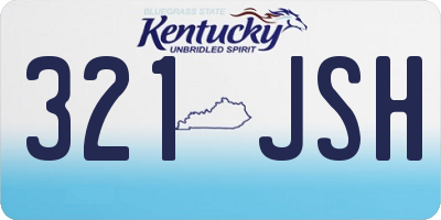 KY license plate 321JSH