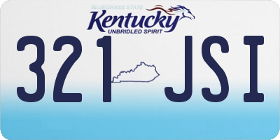 KY license plate 321JSI