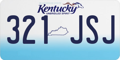 KY license plate 321JSJ