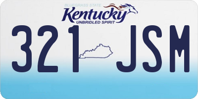 KY license plate 321JSM