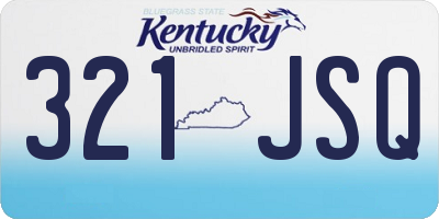 KY license plate 321JSQ