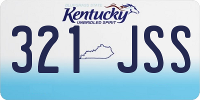 KY license plate 321JSS