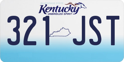 KY license plate 321JST