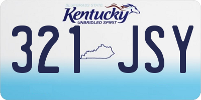 KY license plate 321JSY