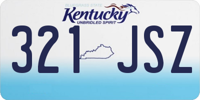 KY license plate 321JSZ