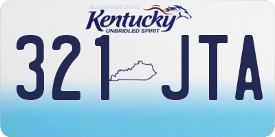 KY license plate 321JTA