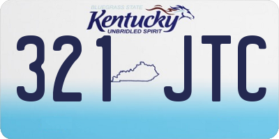 KY license plate 321JTC