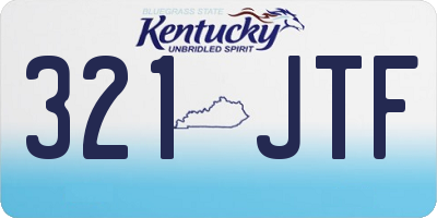 KY license plate 321JTF