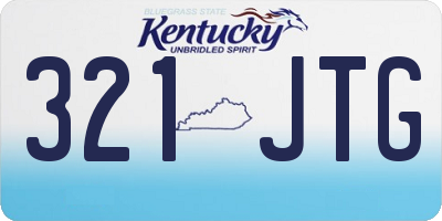 KY license plate 321JTG