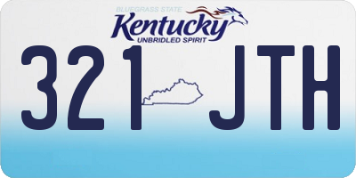 KY license plate 321JTH