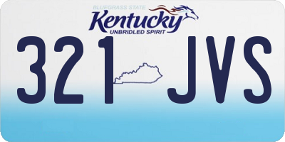 KY license plate 321JVS