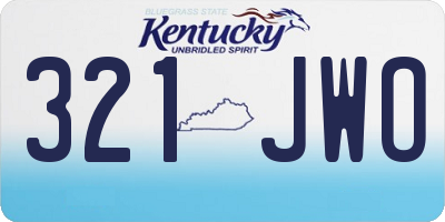 KY license plate 321JWO