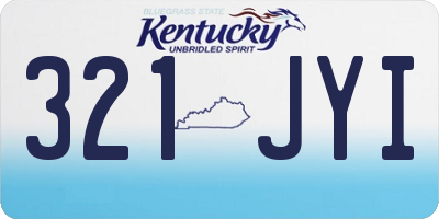 KY license plate 321JYI