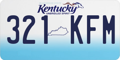 KY license plate 321KFM