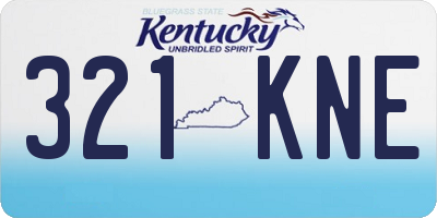 KY license plate 321KNE