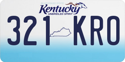 KY license plate 321KRO