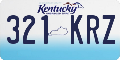KY license plate 321KRZ