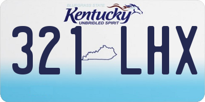 KY license plate 321LHX