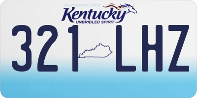 KY license plate 321LHZ