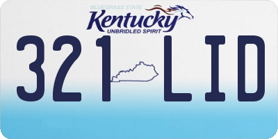 KY license plate 321LID