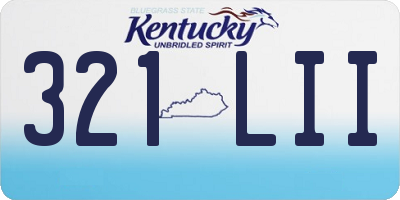 KY license plate 321LII