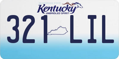 KY license plate 321LIL