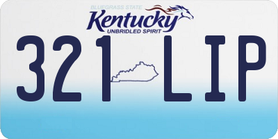 KY license plate 321LIP