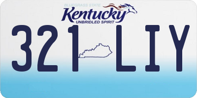 KY license plate 321LIY