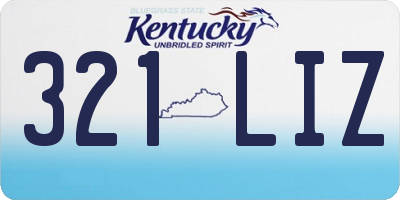 KY license plate 321LIZ