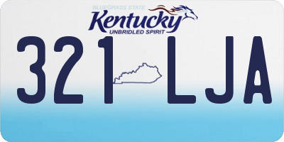KY license plate 321LJA