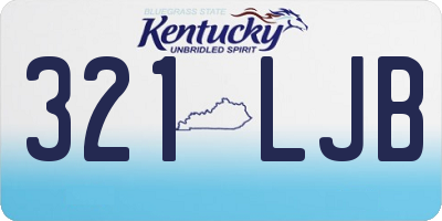 KY license plate 321LJB