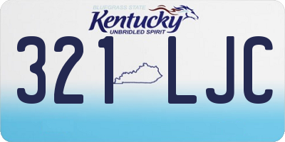 KY license plate 321LJC