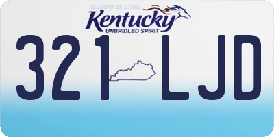 KY license plate 321LJD