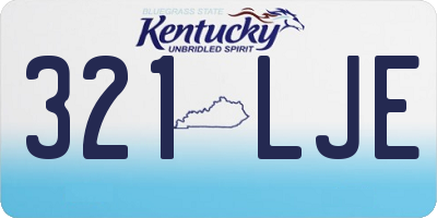 KY license plate 321LJE