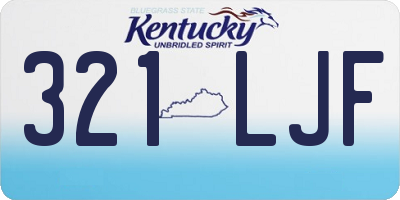 KY license plate 321LJF