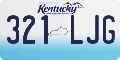KY license plate 321LJG