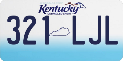 KY license plate 321LJL