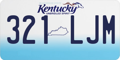 KY license plate 321LJM